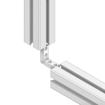 41-210-1 MODULAR SOLUTIONS ALUMINUM HINGE<br>MITER CONNECTOR - ELBOW  MITER NO DRILLING